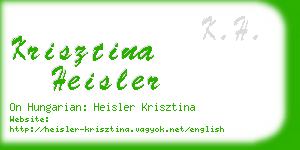 krisztina heisler business card